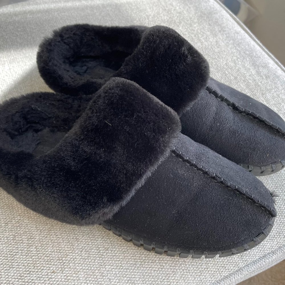 Ilse Jacobsen Tulip Faux Fur Mule, Black, Size: 38